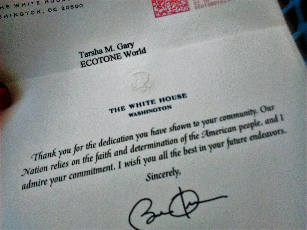 Presidential Acknowledgement